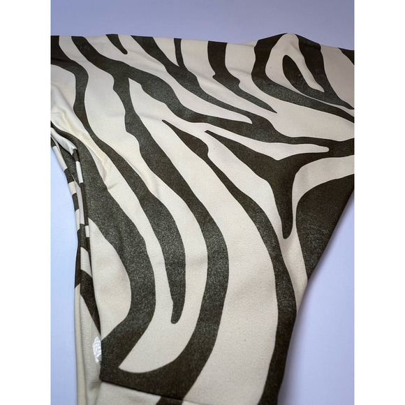 NWT Stone Fox Swim Roca Bikini Bottom, Distressed, Earth Zebra Print, size Large - Picture 14 of 15